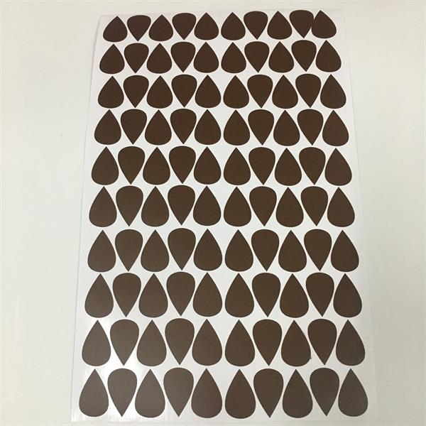 2*3cm*100pcs Cartoon Raindrop Wall Stickers For Kids Baby Room Nursery Home Decor Cute Little Raindrop Wallpaper Vinyl Art Mural: Brown