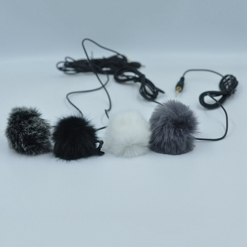 Universal Lavalier Microfoon Harige Windsn Bont Voorruit Wind Muff Zachte Voor Sony Reed Boya Revers Lavalier Mic 5Mm