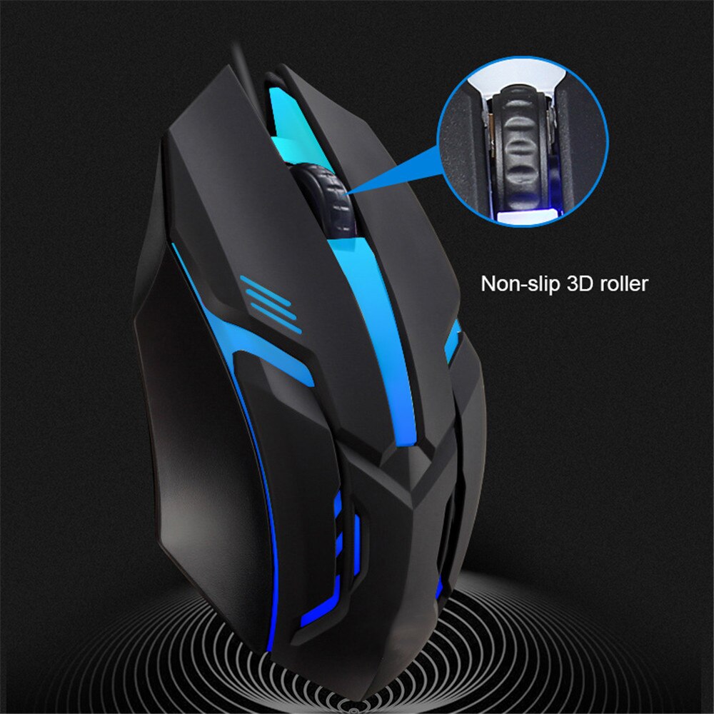 S1 Usb Bedrade Gaming Muis 7 Kleuren Led Backlight Ergonomie Gamer Muis Flank Kabel Optische Muizen Voor Laptop Muizen Pc desktop