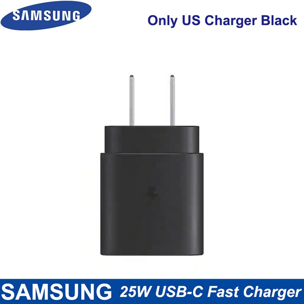 Original Samsung Note 20 Ultra 25W Charger Surper Fast Charge USB Type C Pd PPS Quick Charging For Galaxy Note 20 10 S21 S20 5G: Black US Charger