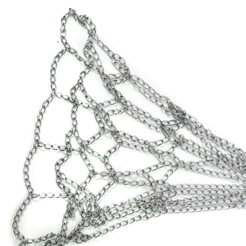 Iron Chain Basketball Net Standard Heavy Duty Basketball Goal Net Replacement Basketball Net Gold Silver