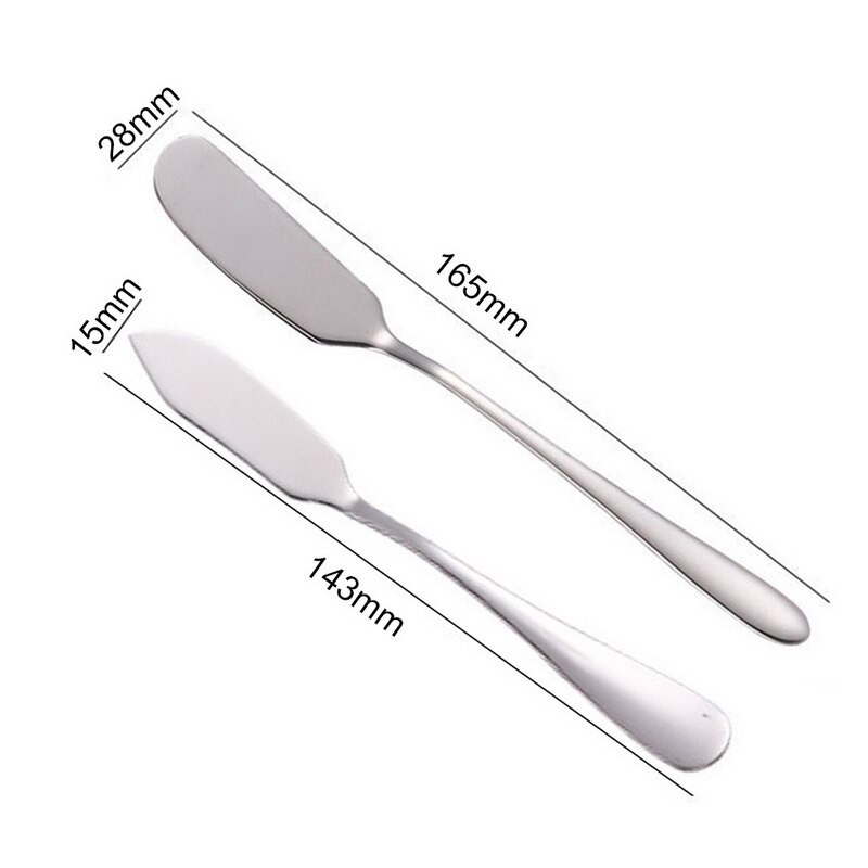 1PC Butter Knife Stainless Steel Kitchen Cheese Knife Silver Dessert Tools Jam Spreader Utensil Cutlery Dessert Tools for Toast
