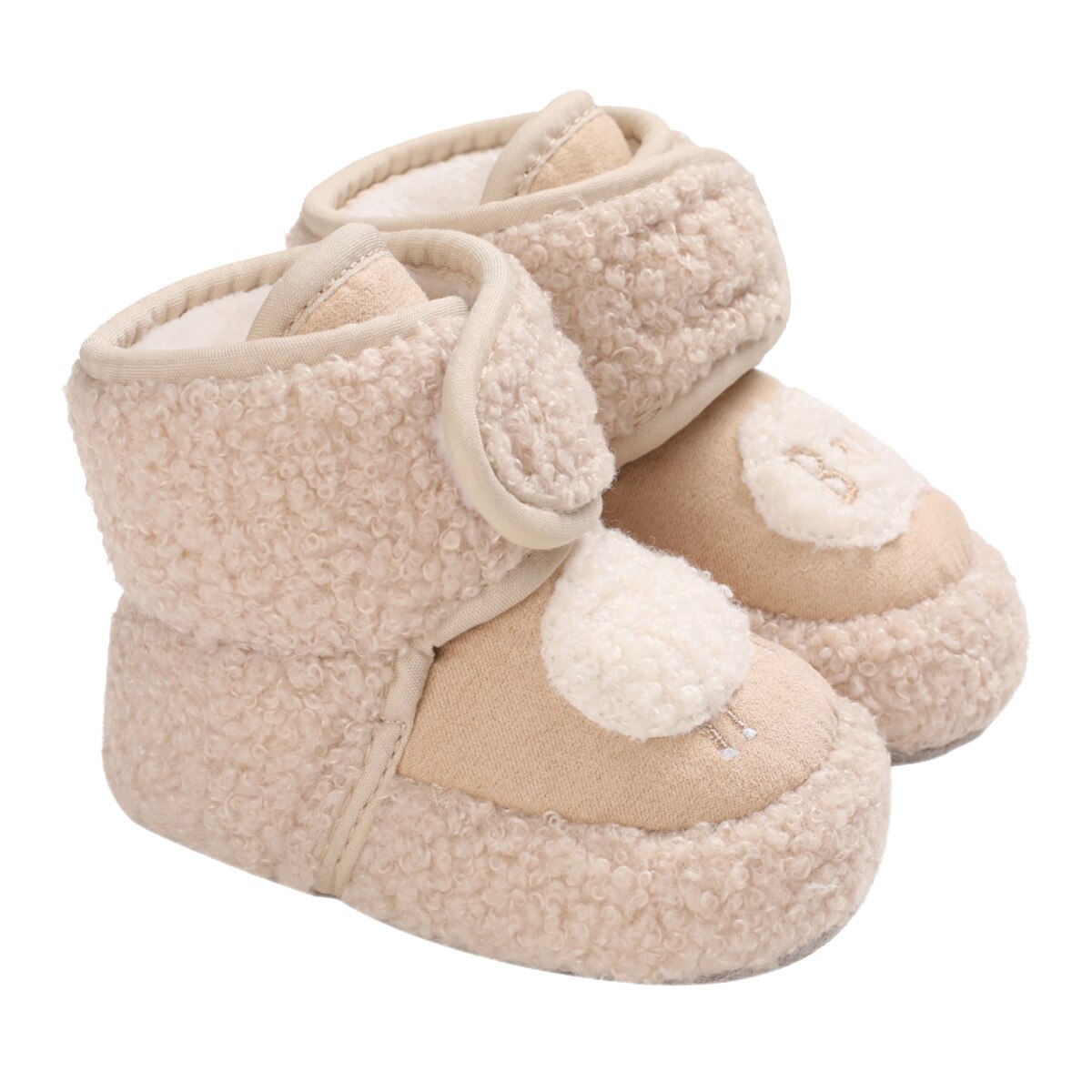 0-18m baby pojkar flickor tofflor söta får mönster spädbarn stövlar mjuk bomull små barn första rullator spjälsäng skor grippers: D / 7-12 månader