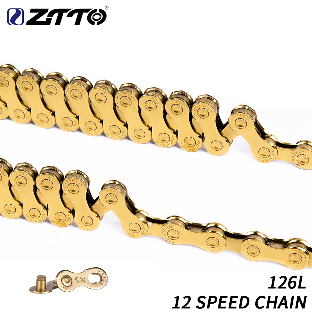 ZTTO 12 Speed Fietsketting MTB Mountain Road Fiets 12 s 24 s Goud Gouden Kettingen Met Ontbrekende Link Voor deel K7 Fiets Onderdelen