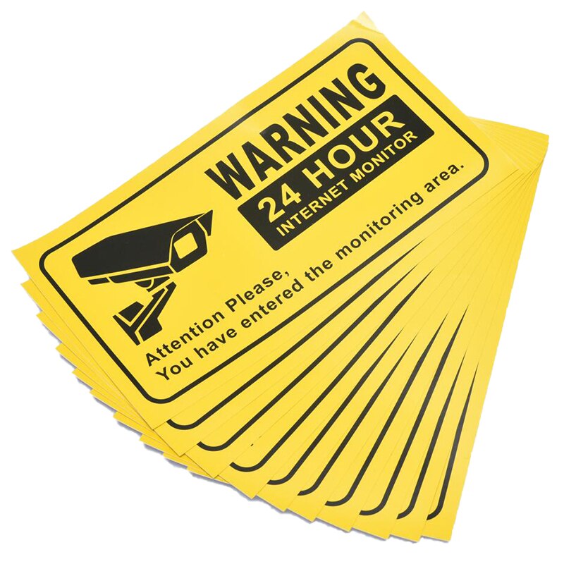 10Pcs/Set 27.9x15.2cm CCTV Security 24 Hour Video ... – Vicedeal