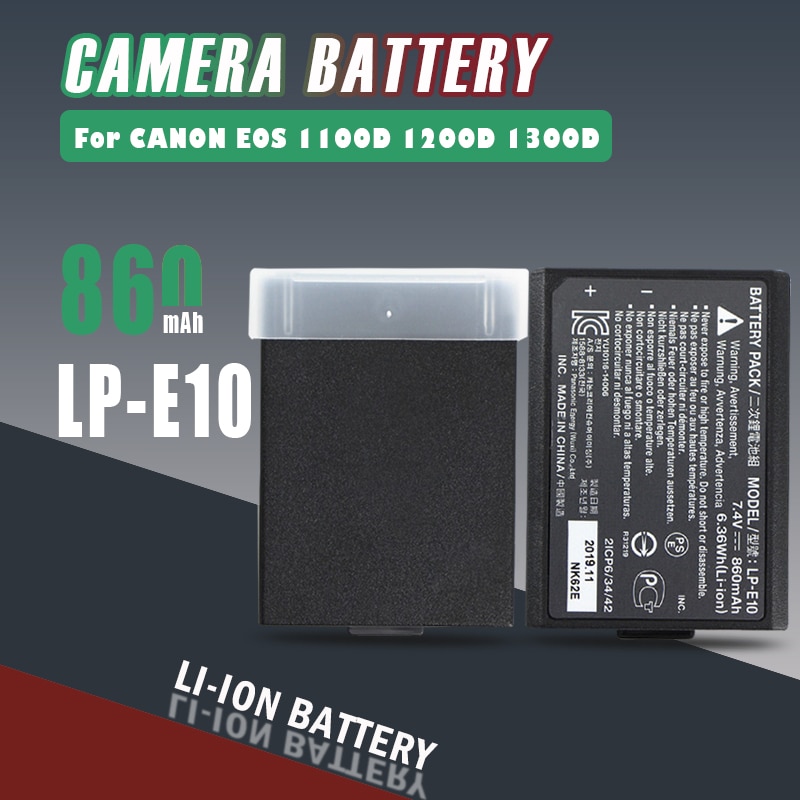 1-10 Stuks 7.4V 860Mah LP-E10 Lp E10 LPE10 Camera Batterij Voor Canon Eos 1100D 1200D 1300D 1500D 3000D Kus X50 X70 X80 Rebel T3 T5