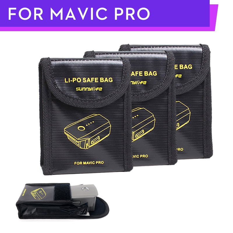 3 STKS Mavic pro Batterij Zakken Lipo Batterij Veilige Tas Fire Bescherming Pouch Case Cover voor DJI Mavic Pro Drone