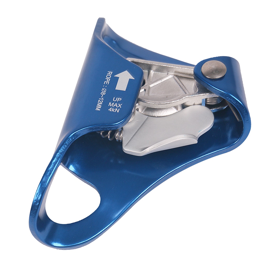 4KN Outdoor Chest Ascender Mountaineering Caving Climbing Ascender for 8mm-12mm Rope Climbing Rappelling Rescue Gear Blue