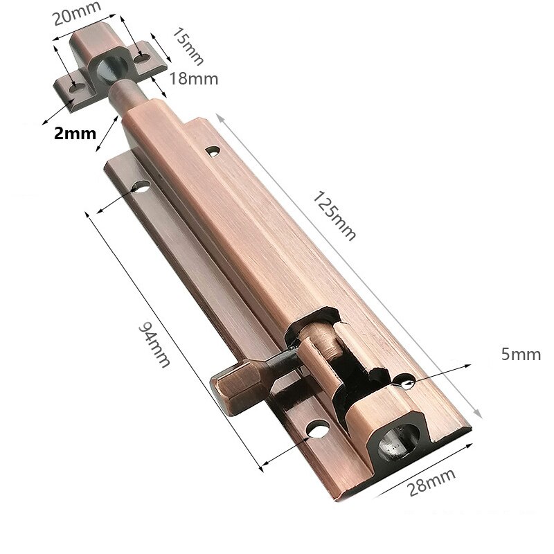 1Pc Deurslot Cast Metalen Haak Klink Home Decoratie Ornament Wc Deuren Haakse Sliding Gate Lock: 4