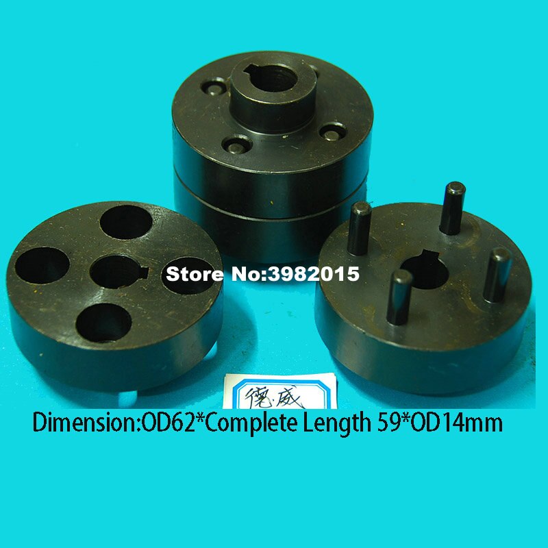 Steel Shaft Coupler Coupling for Three Phase Asynchronous Motor OD62 Length 59mm for Wire Cut Machine