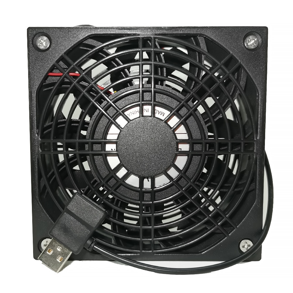 Router Koelventilator Diy Pc Cooler Tv Box Draadloze Stille Stille Dc 5V Usb Power 120Mm Fan 120X25Mm 12Cm W/Schroeven Beschermende Netto