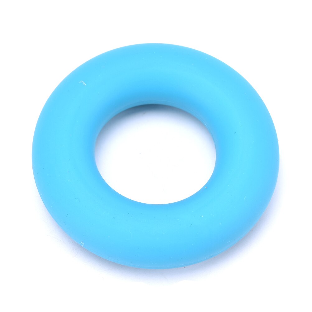 3 farver 7cm diameter gummi håndgrebsring styrke muskelkrafttræning motionist gym expander griber styrke fingerring: Blå
