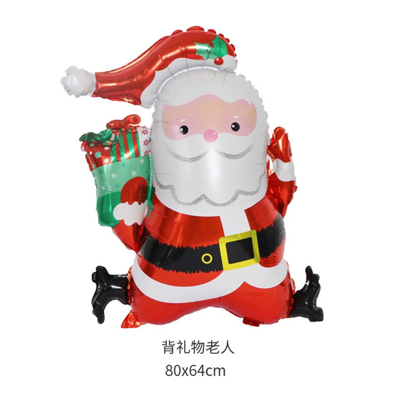 Joyeux noël ballon Santa Clause bonhomme de neige nouvel an noël ballons fête décoration fournitures noël Surpris ballon: Santa Claus 80x64