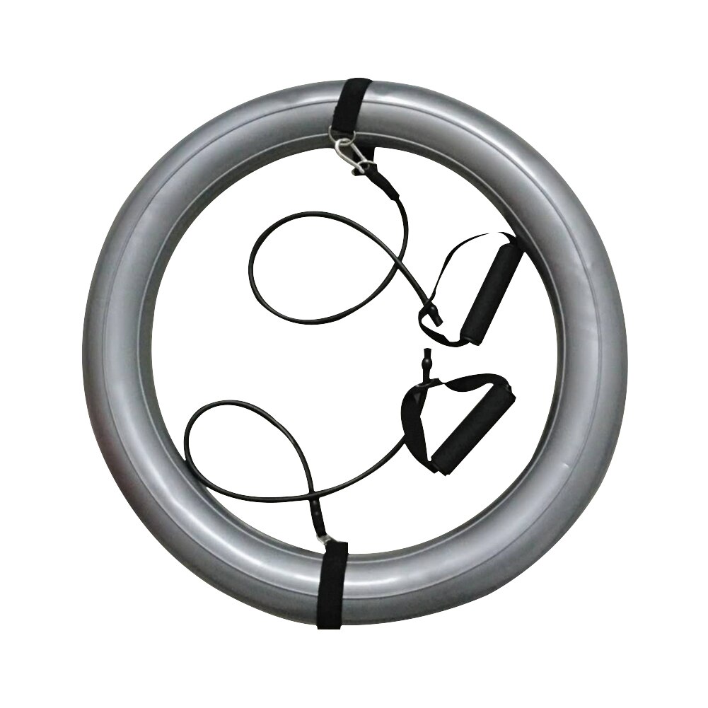 Exercise Stability Yoga Ball with Stability Base Resistance Bands for Gym Home Office Flexible Fitness Seat Balance Ball: Dark Gray