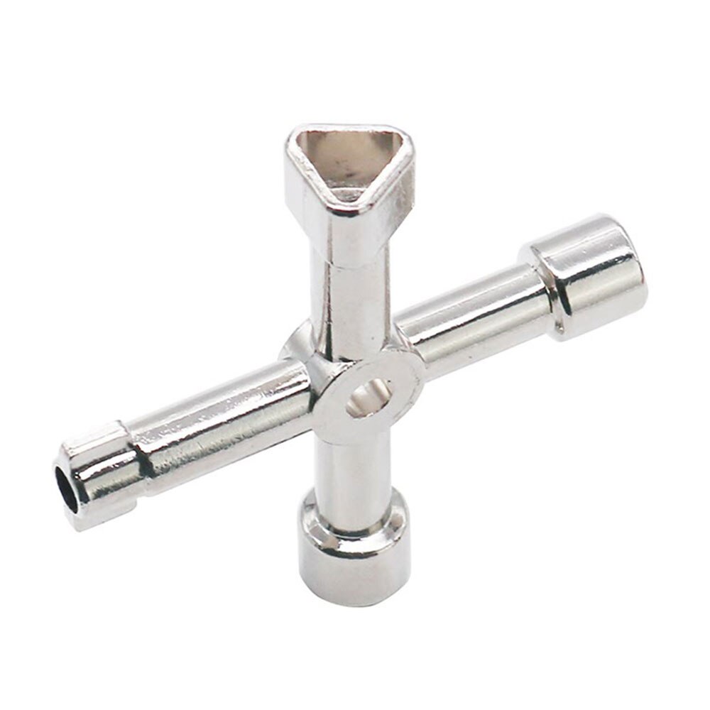 Multifonction 4 voies clé triangulaire clé universelle plombier clés triangulaires pour gaz compteur électrique radiateur purger armoire