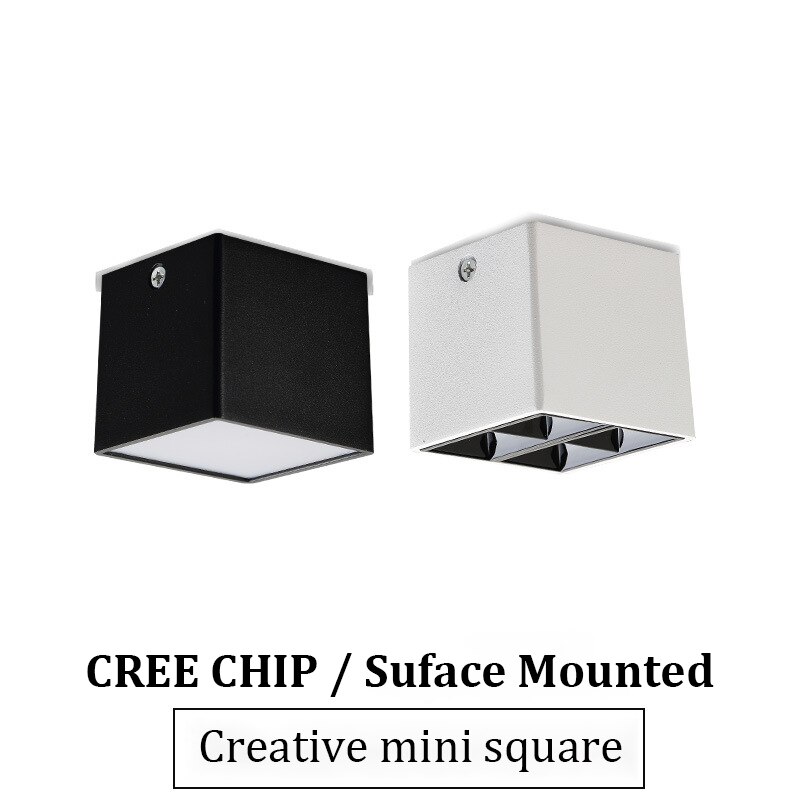LED Mini Small Square Led Ceiling Spotlight Home Background Wall Square Downlight Hotel 8W Led Spot Indoor Lighting