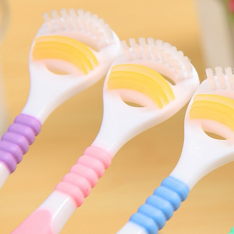 1pc Soft Brush Tongue Cleaner Scraper Oral Care Brush Mouth Tongue Cleaning Fresh Breath Maker Oral Hygiene Care Toothbrush