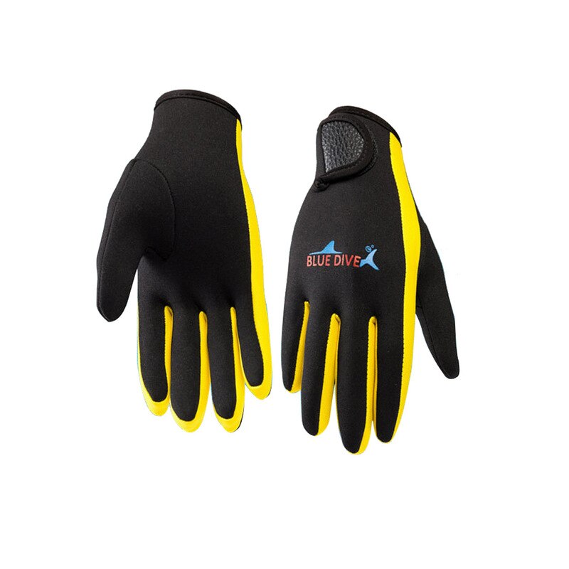 Gants de bateau antidérapants, en caoutchouc, réfléchissants, chauds, pour la plongée, la natation, le surf, la pêche en apnée, #01: YELLOW / L