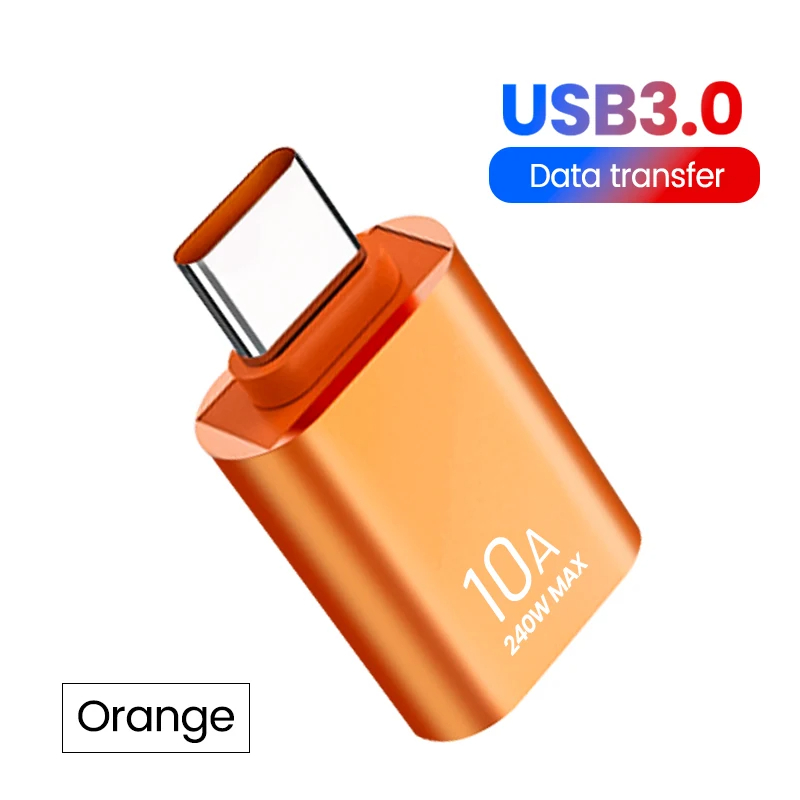 NNBILI 10A OTG USB3.0 To Type C Adapter TypeC Female to USB Male Converter Fast Charging Data Transfer For Laptop Xiaomi Samsung: pink