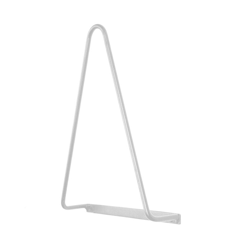 Modern Iron Vinyl Record Holder Wall Mount Triangle Album Rack Storage Holder HX6A: White