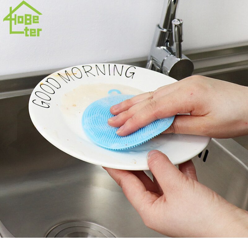 Multifunctional Silicone Brush Kitchen Dishwashing Sourcing Pad Decontamination Pot and Bowl Cleaning Brush Anti Table Mat