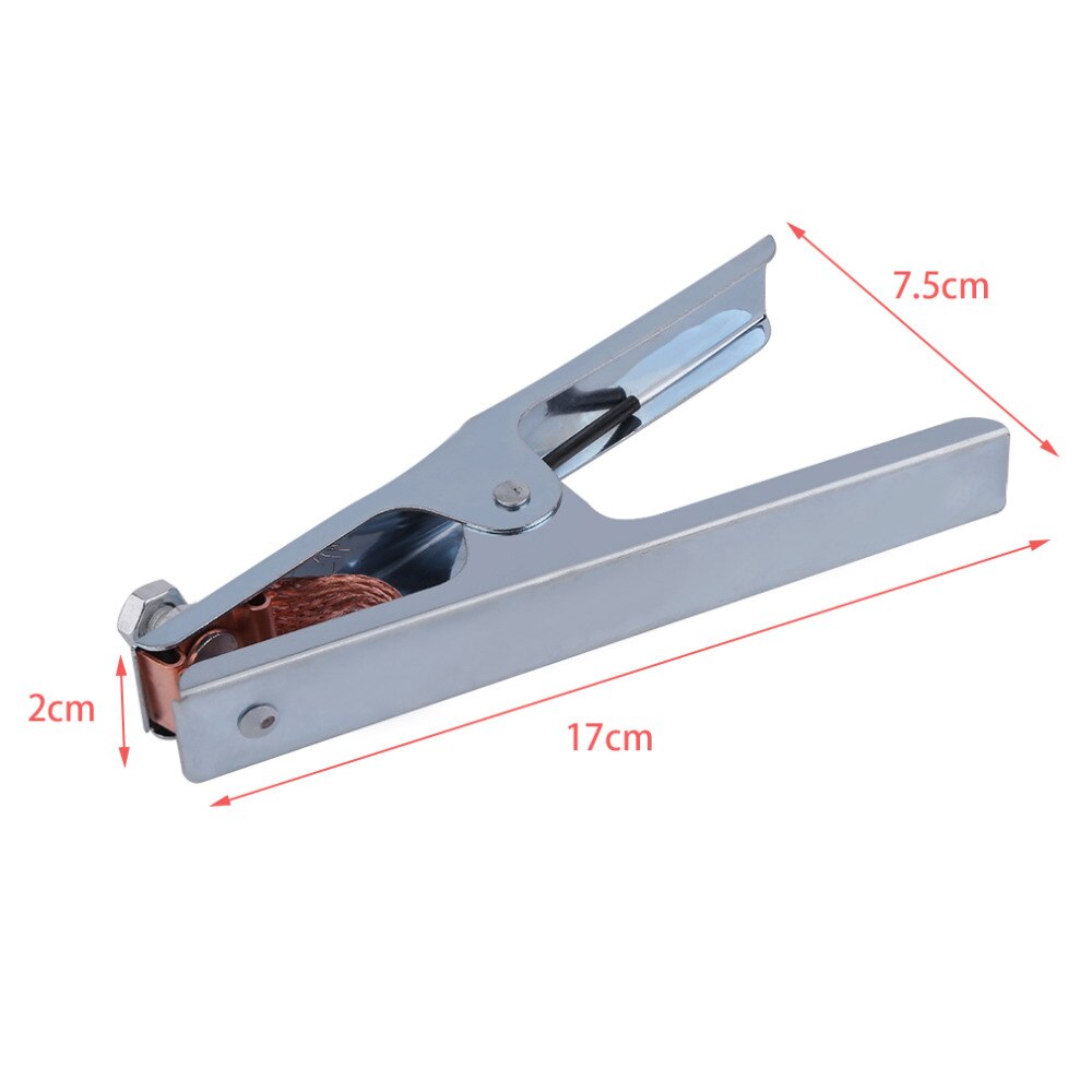 Practical 300A Grounding Welding Manual Welders Arc Earth Chrome-Plated Cable Clip Electrical Clamp Copper Gripping