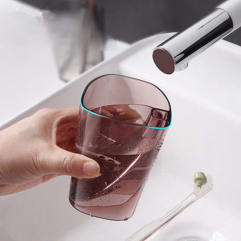 1/2/3Pcs Dual Purpose Transparante Eenvoud Tandenborstel Cup Plastic Beker Badkamer Koppels Tandenborstel Mok