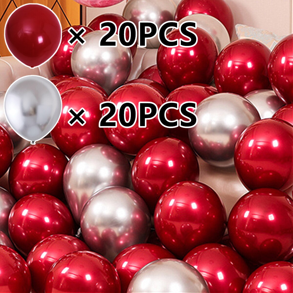 40/20Stck 10 zoll Granatapfel verrotten Konfetti Latex Luftballons Hochzeit Globos Geburtstag Baby dusche Haus Neue jahr Party dekorationen: 40PCSH