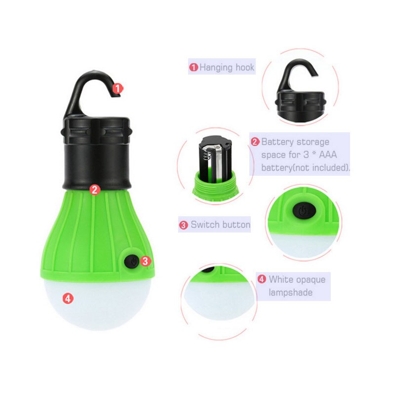 3 Modi LED Tragbare Laternen Lampe SOS Außen Camp Wandern Zelt Angeln Notbeleuchtung ABS Wasserdichte Hängen Haken Led-lampen