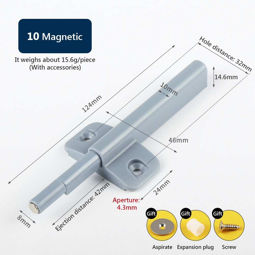 Magnetische Schrankverschlüsse, Schrankriegel zum Öffnen, Schrank, Schublade, Tür, berühren-Stopp, Dämpfer, Puffergriff, unsichtbarer, leiser Schließer: Grün