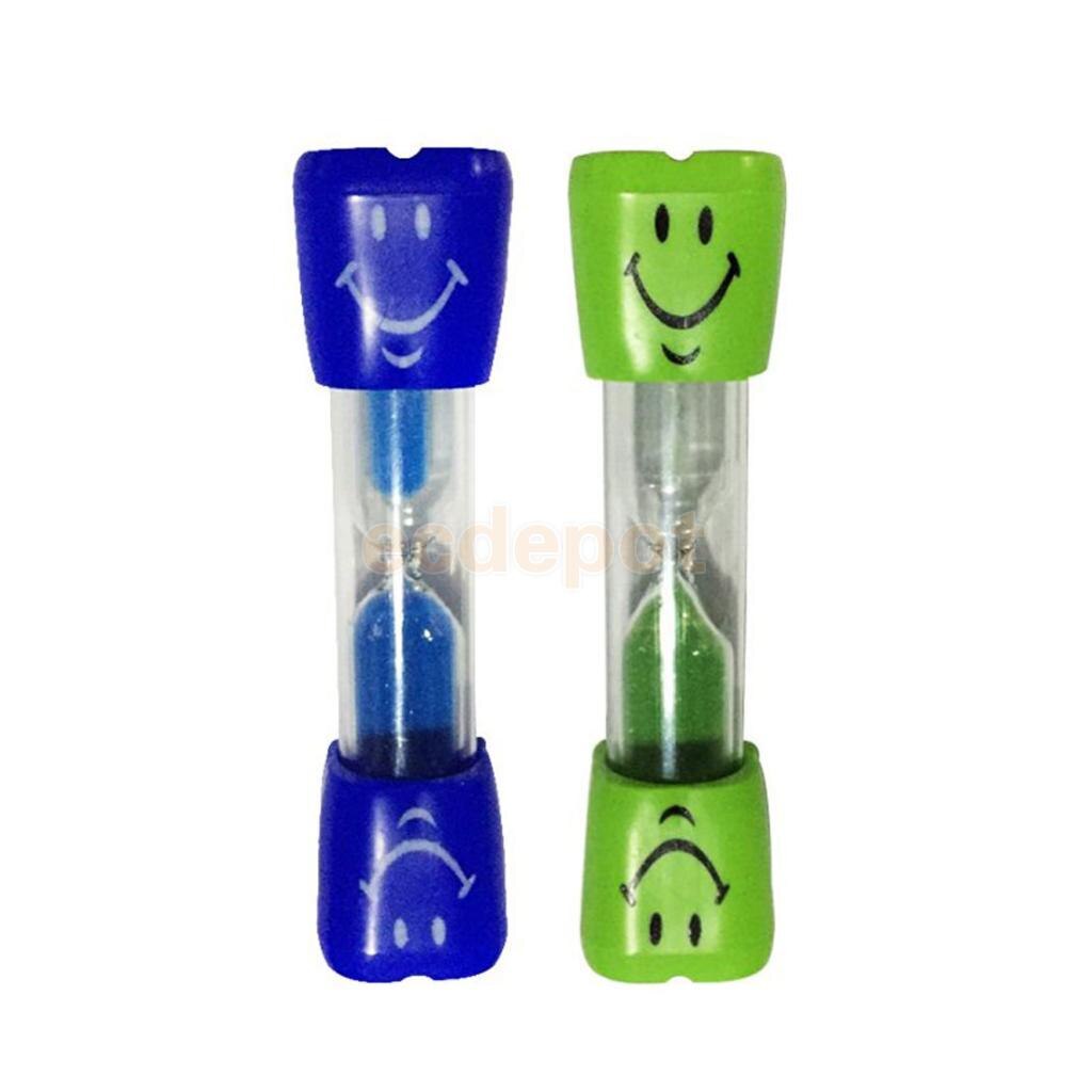 2Pcs 3min Sanduhr Sand Timer Für Küche Schule Stunde Glas Sanduhr Sand Uhr Tee Timer Hause Dekoration:  Blue  Green 