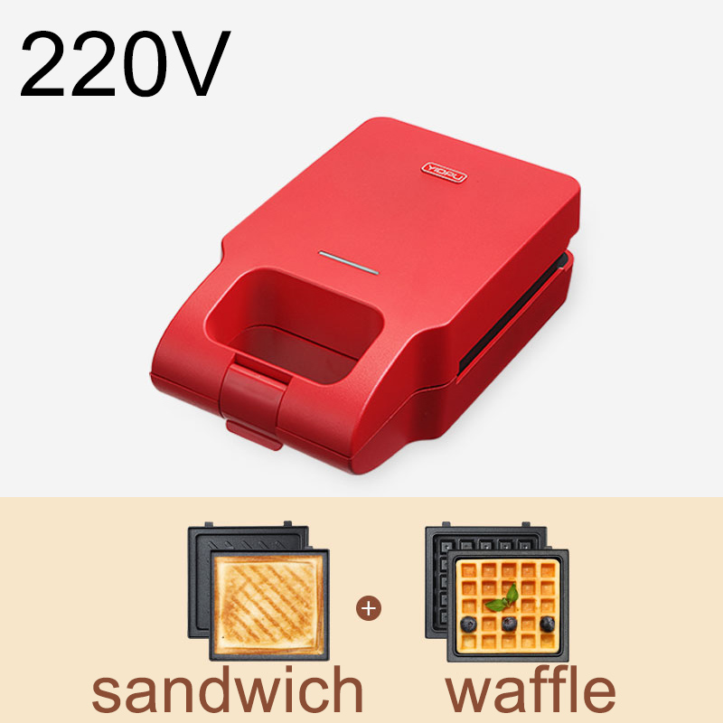 YIDPU Sandwich breakfast machine divine tool household bread machine light food machine waffle multifunctional toaster: EU
