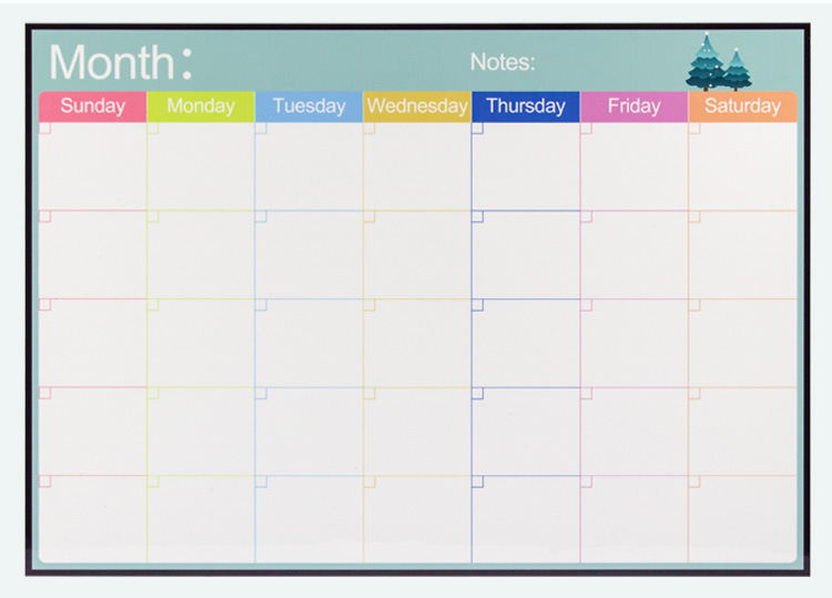 A3 whiteboard månedlig plan skole kunngjøringstavle diy magnetisk meldingstavle kjøleskap magnet kalender daglig planlegger: 4