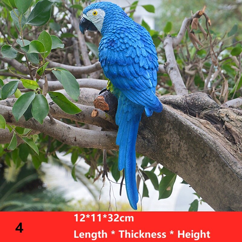 Garden Decoration Simulation Parrot Miniature Sculpture Resin Crafts Toucan Garden Outdoor Flexible Animal Sculpture: 4