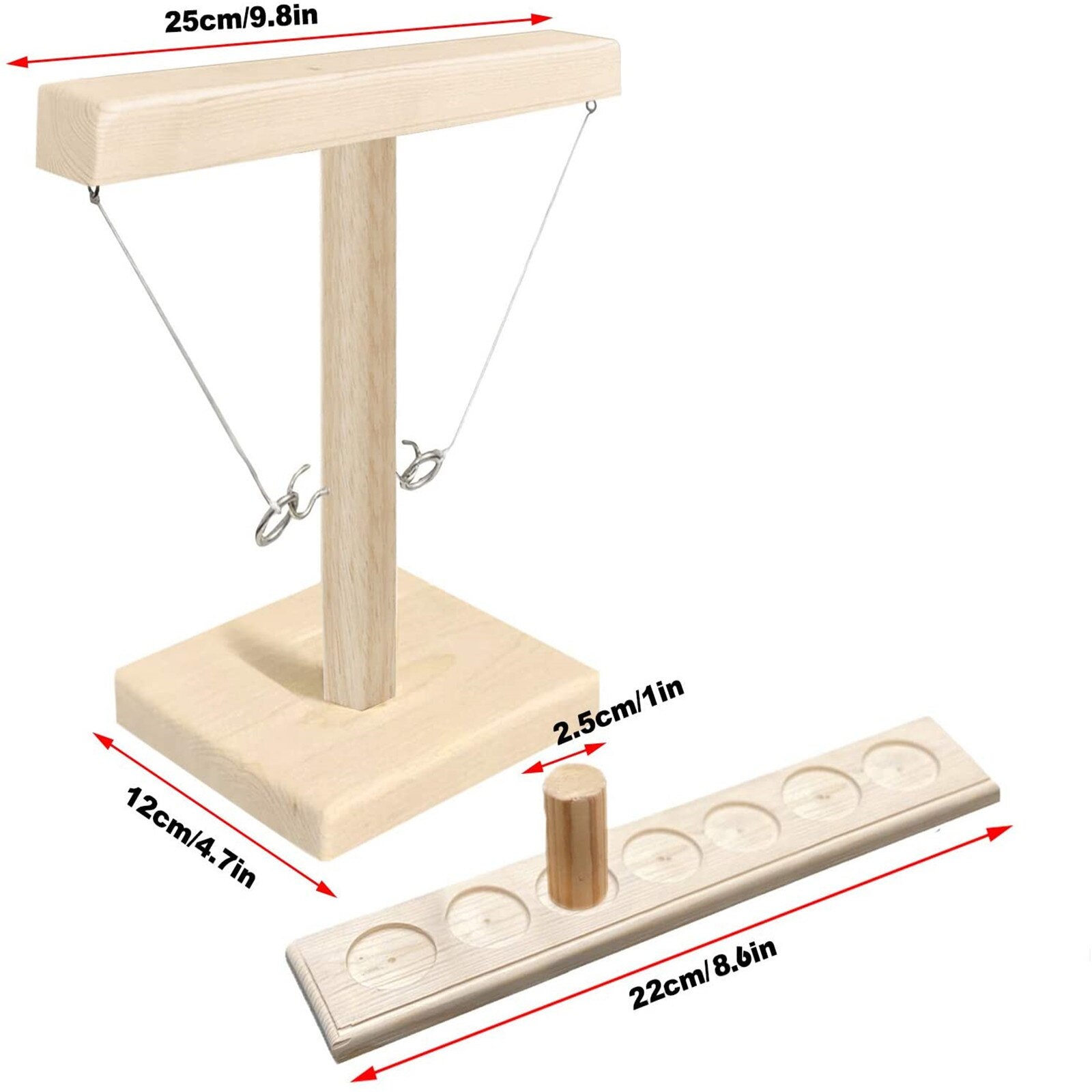 Party toys Leisure Industrial Style Bar Drink Shop Handmade Wooden Ring Toss Hooks Fast-paced Interactive Game For Bars Home: E