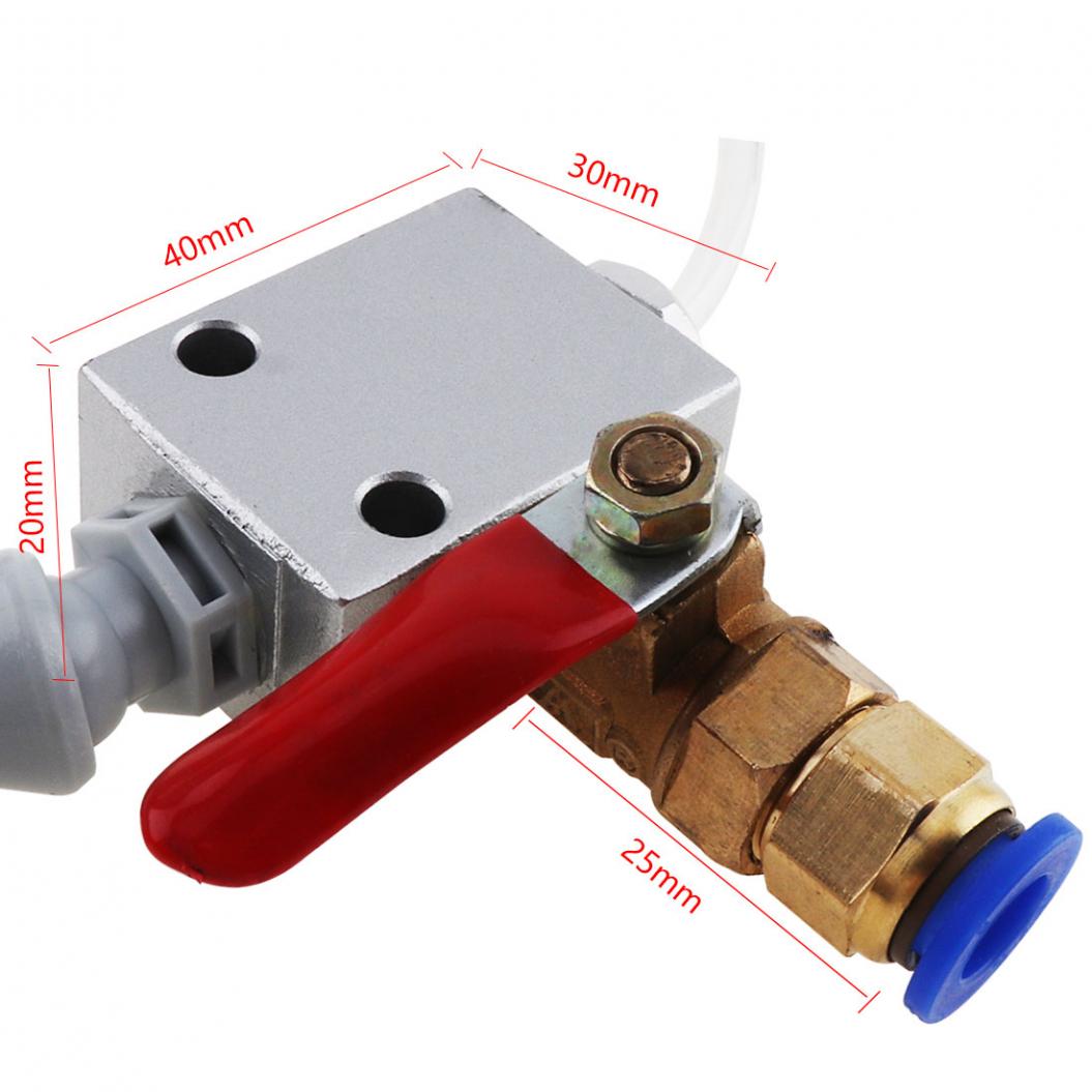 Witte Buis Inbrengen Cooling Spuit Met Kogelkraan Aanpassing Sluit 8 Mm Air Pijp Voor Metalen Snijden Graveren Cooling Machine