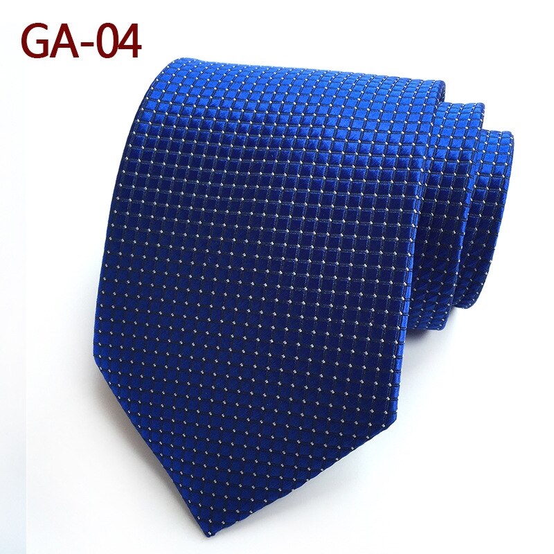 Mens Ties Silk Luxury Neck Tie 8cm Cravate Geometric PLAIDS&amp;CHECKS Tie Business Wedding Party Neck Tie for Men: GA-04