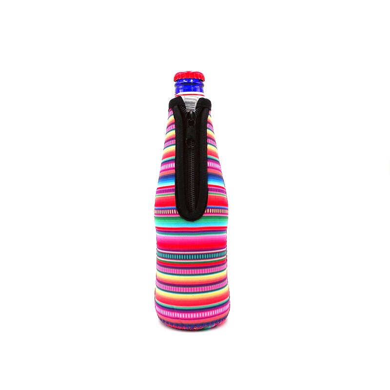 6 Stuks 330Ml 12Oz Bierfles Koeler Mouw Neopreen Rits Mouw Gestikt Geïsoleerde Bierfles Covers