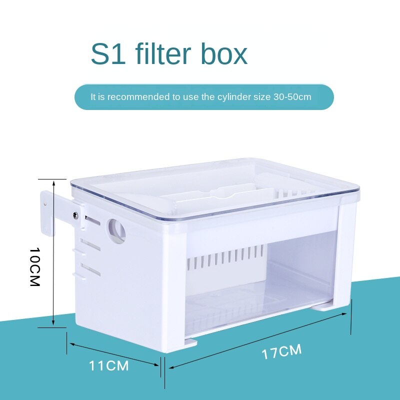 Scatola filtro per cortina d'acqua di gocciolamento filtro per serbatoio di pesce filtro per serbatoio di tartaruga a bassa circolazione d'acqua filtro per serbatoio di pesce accessori per filtri: 003