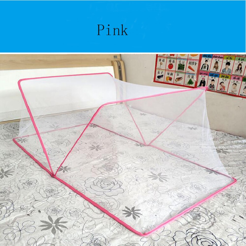 Opvouwbare Baby Klamboe Stent Draagbare Vouwen Tent Anti Insecten Mongoolse Yurt Klamboe Voor Thuis Indoor Outdoor Reizen: Pink