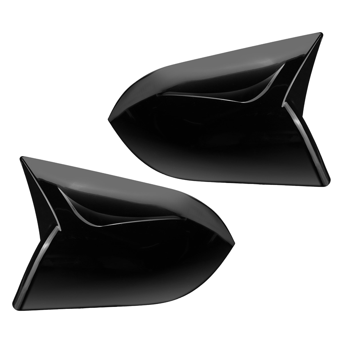 1 par bakspejlafdækning til tesla model 3 bil sidevinge bakspejletaske dækker ægte kulfiber blank sort