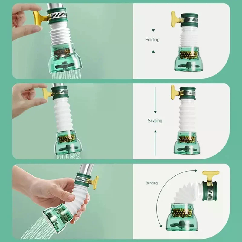 Universal 360 Rotation Faucet Bubbler Swivel Water Saving Economizer Head Shower Kitchen Faucet Nozzle Adapter Sink Tool