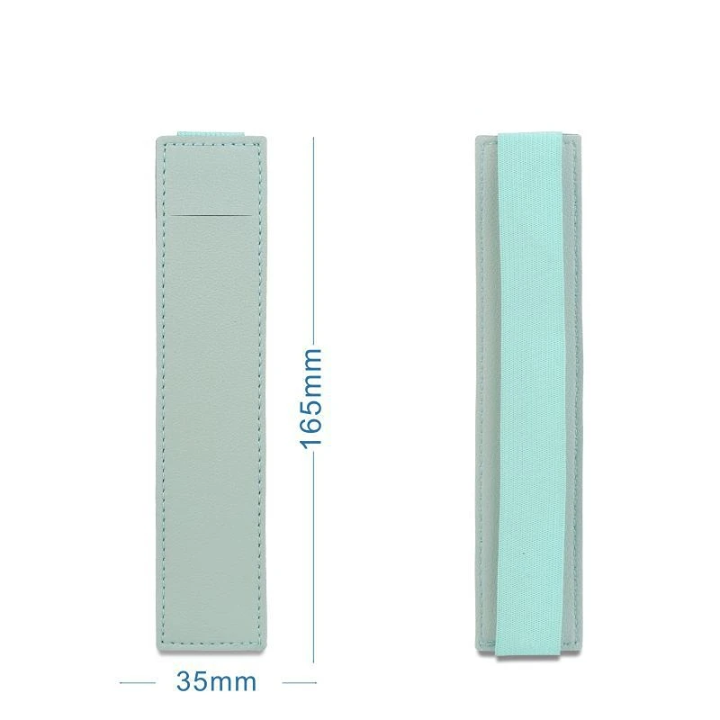 Etui van verweerd leer, zwartbruin leren pennenetui, handgemaakt leren etui voor één pen, pennenetui