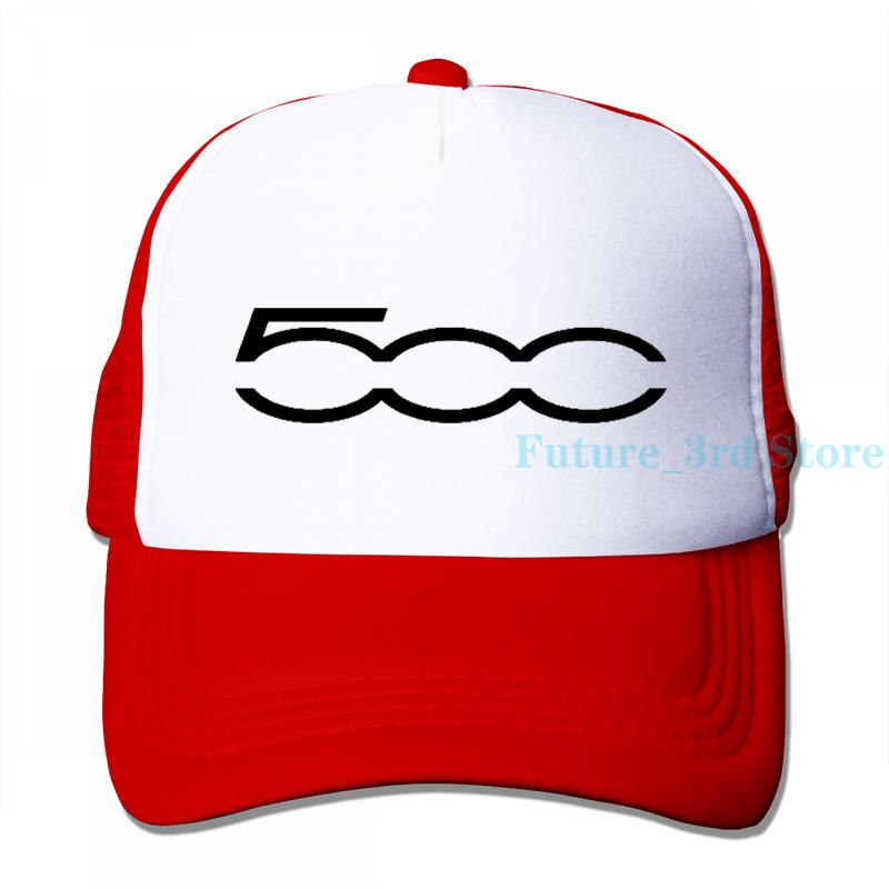 Gorra de béisbol Fiat 500 para hombre y mujer, gorra ajustable a la: 3-Red