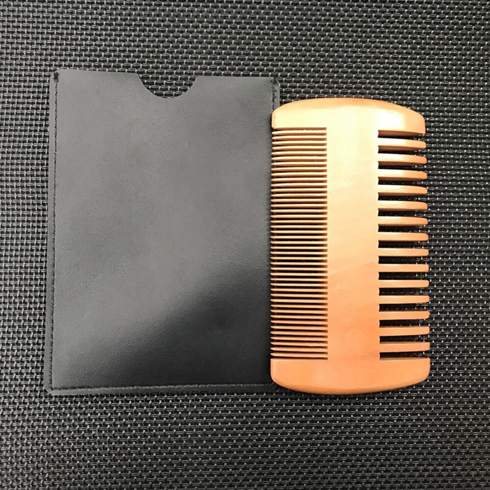 Handmade Sandalwood Pocket Anti-Static Wood Comb Beard Mustache Hair Brush Combs Hair Styling Accessories: Comb with  Bag
