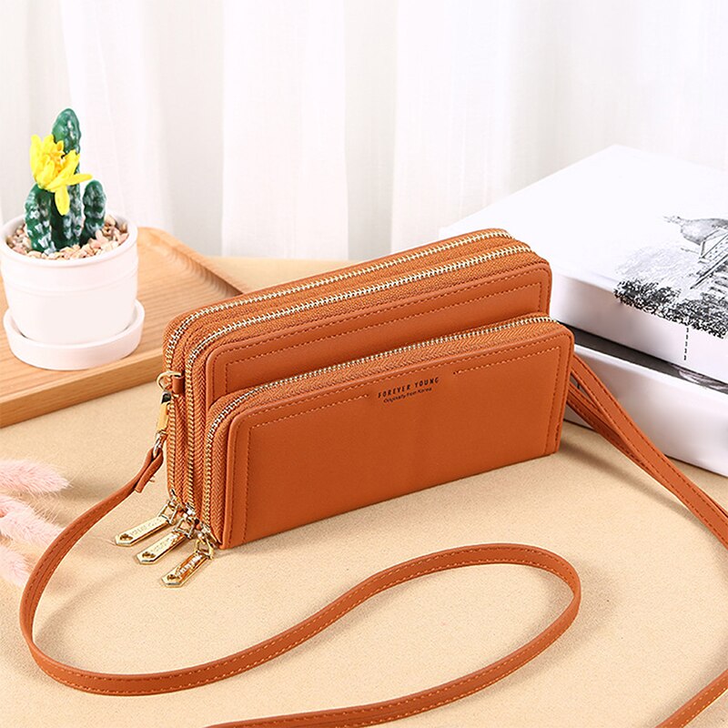 Mehrlagige kleine damen-schultertasche, sommerhandtasche, handytasche, umhängetasche, kleine klappen: Braun