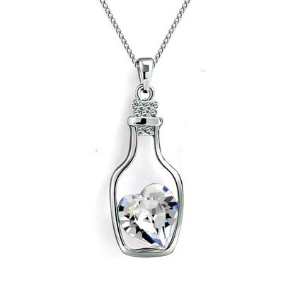 Verkoop Perzik Drift Fles Power Kettingen Kleur Fles Kristal Ketting Vrouwen Strand Statement Sieraden: E