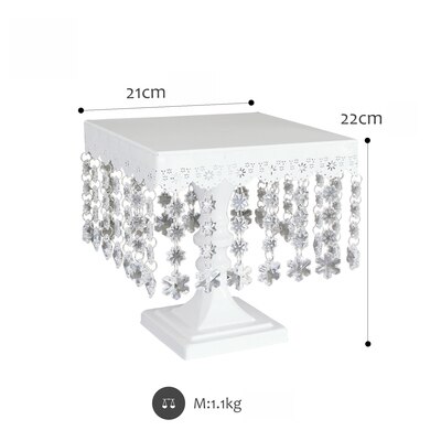 SWEETGO Snow crystal pendants cake stands & cupcake holders 1 pieces cake decoration tools wedding party dessert table supplier: Square 8 inch