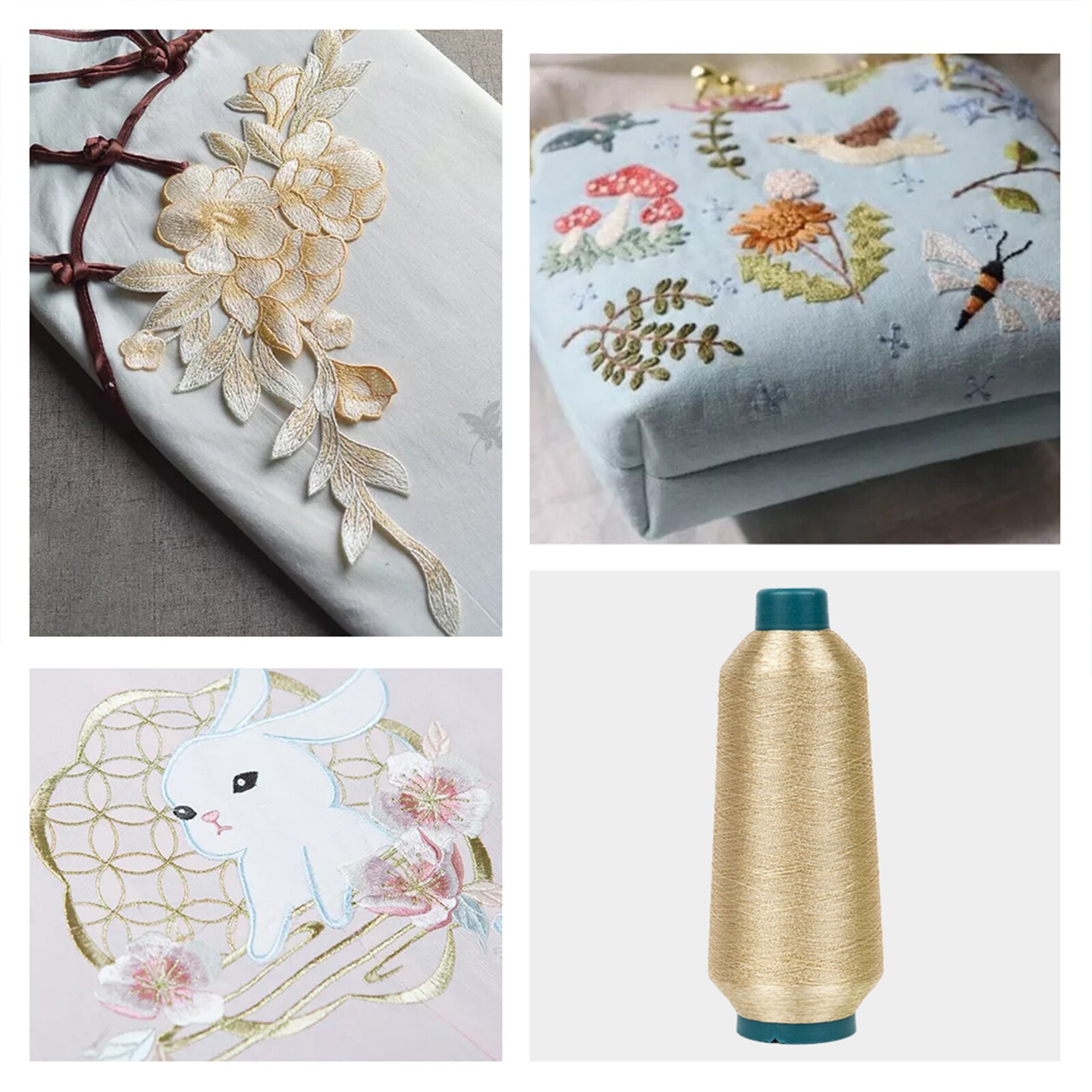 Metallic Embroidery Thread Floss Cross Stitch Thread for Embroidery Clothing DIY Sewing Accessories Tools Gold/Silver Thread