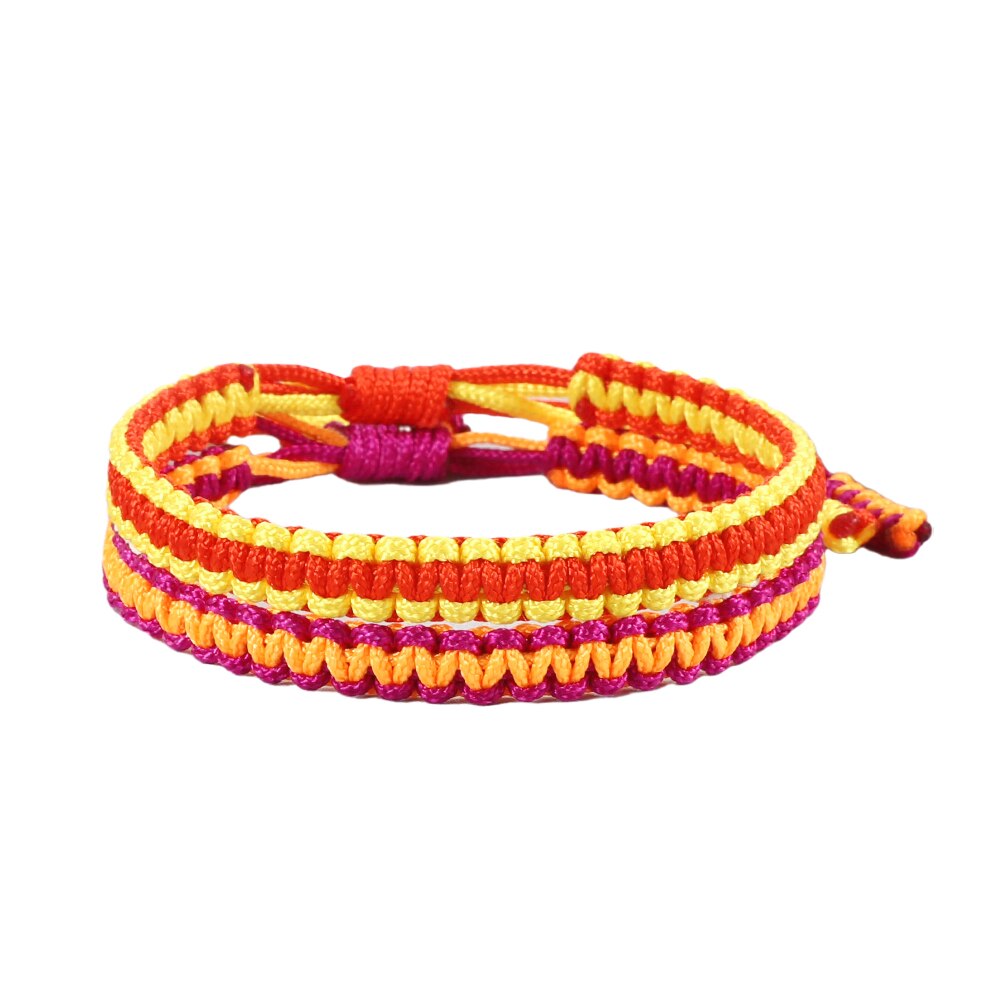 2 Stks/set Vrouwen Geweven Armband Bohemian Katoenen Touw Gevlochten Armbanden Voor Mannen Liefhebbers Beste Vriend Kinderen Geluk Sieraden: style 5